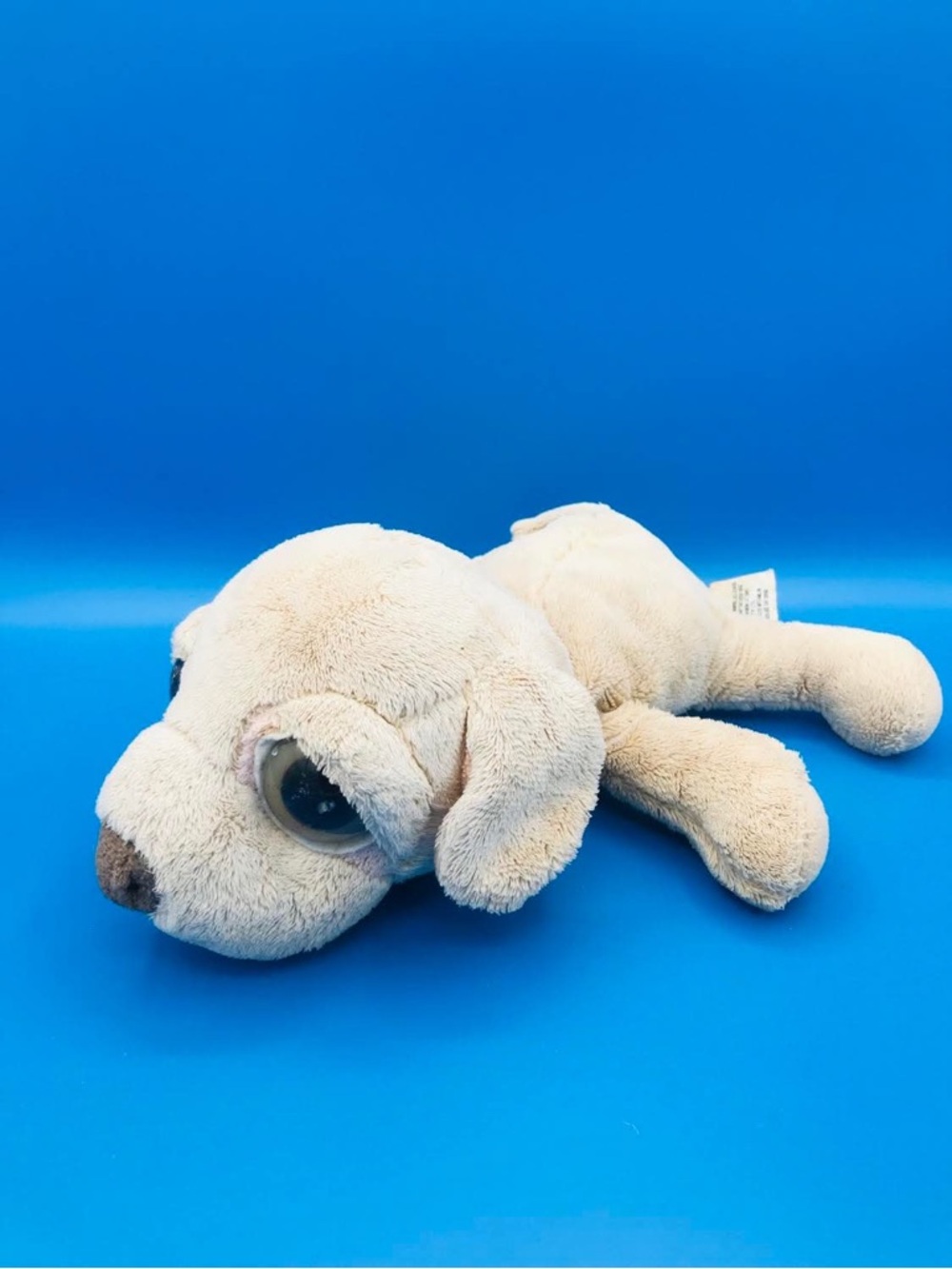 Vintage Russ Berrie Barney Tan Puppy Dog Plush Large Eyes